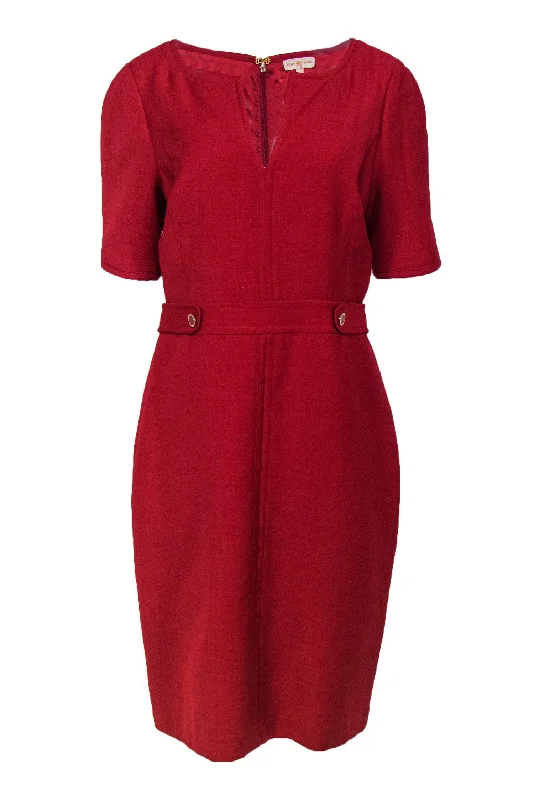Sleeveless Women Dress in Bright Colors for Summer Parties Sleeveless Women Dress in Bright Colors for Summer Parties Tory Burch - Red Wool Sheath Dress w/ Piping Sz 14 Sleeveless Women Dress in Bright Colors for Summer Parties Sleeveless Women Dress in Bright Colors for Summer Parties Tory Burch - Red Wool Sheath Dress w/ Piping Sz 14