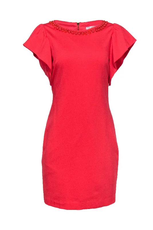 Backless Women Dress for a Sexy and Alluring Look at Evening Events Backless Women Dress for a Sexy and Alluring Look at Evening Events Trina Turk - Coral Flutter Sleeve w/ Jeweled Neckline Sz 4 Backless Women Dress for a Sexy and Alluring Look at Evening Events Backless Women Dress for a Sexy and Alluring Look at Evening Events Trina Turk - Coral Flutter Sleeve w/ Jeweled Neckline Sz 4