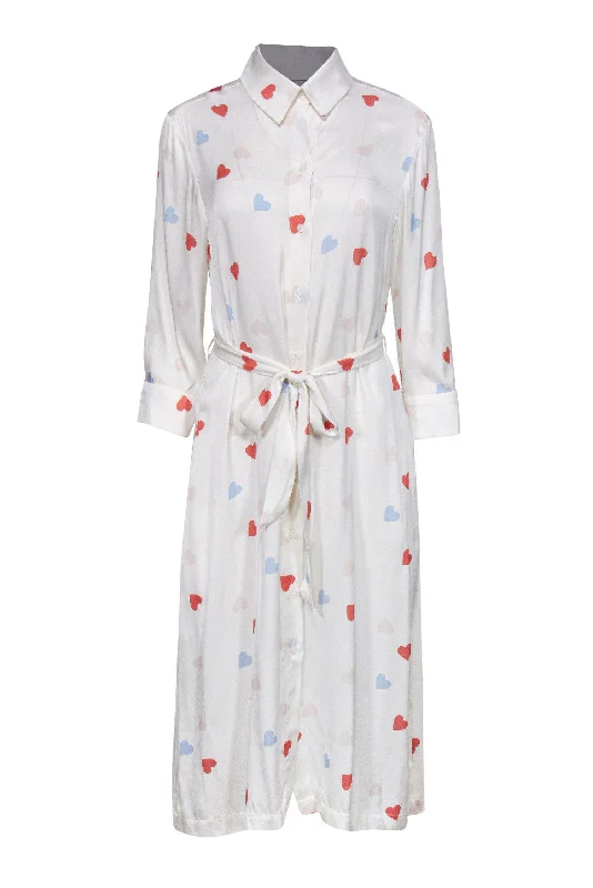 Sheath Women Dress with a Tailored Fit for a Professional Look Sheath Women Dress with a Tailored Fit for a Professional Look Tucker - Cream Heart Print Button Down Sheath Dress Sz M Sheath Women Dress with a Tailored Fit for a Professional Look Sheath Women Dress with a Tailored Fit for a Professional Look Tucker - Cream Heart Print Button Down Sheath Dress Sz M