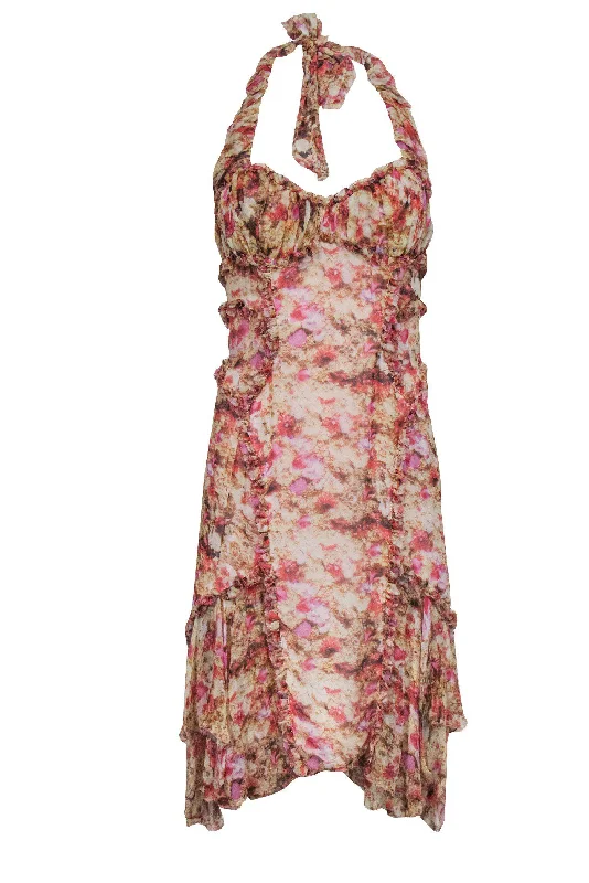 Halter Neck Women Dress to Show Off the Shoulders and Neckline Halter Neck Women Dress to Show Off the Shoulders and Neckline Zac Posen - Pink Floral Silk Halter Dress Sz 6 Halter Neck Women Dress to Show Off the Shoulders and Neckline Halter Neck Women Dress to Show Off the Shoulders and Neckline Zac Posen - Pink Floral Silk Halter Dress Sz 6